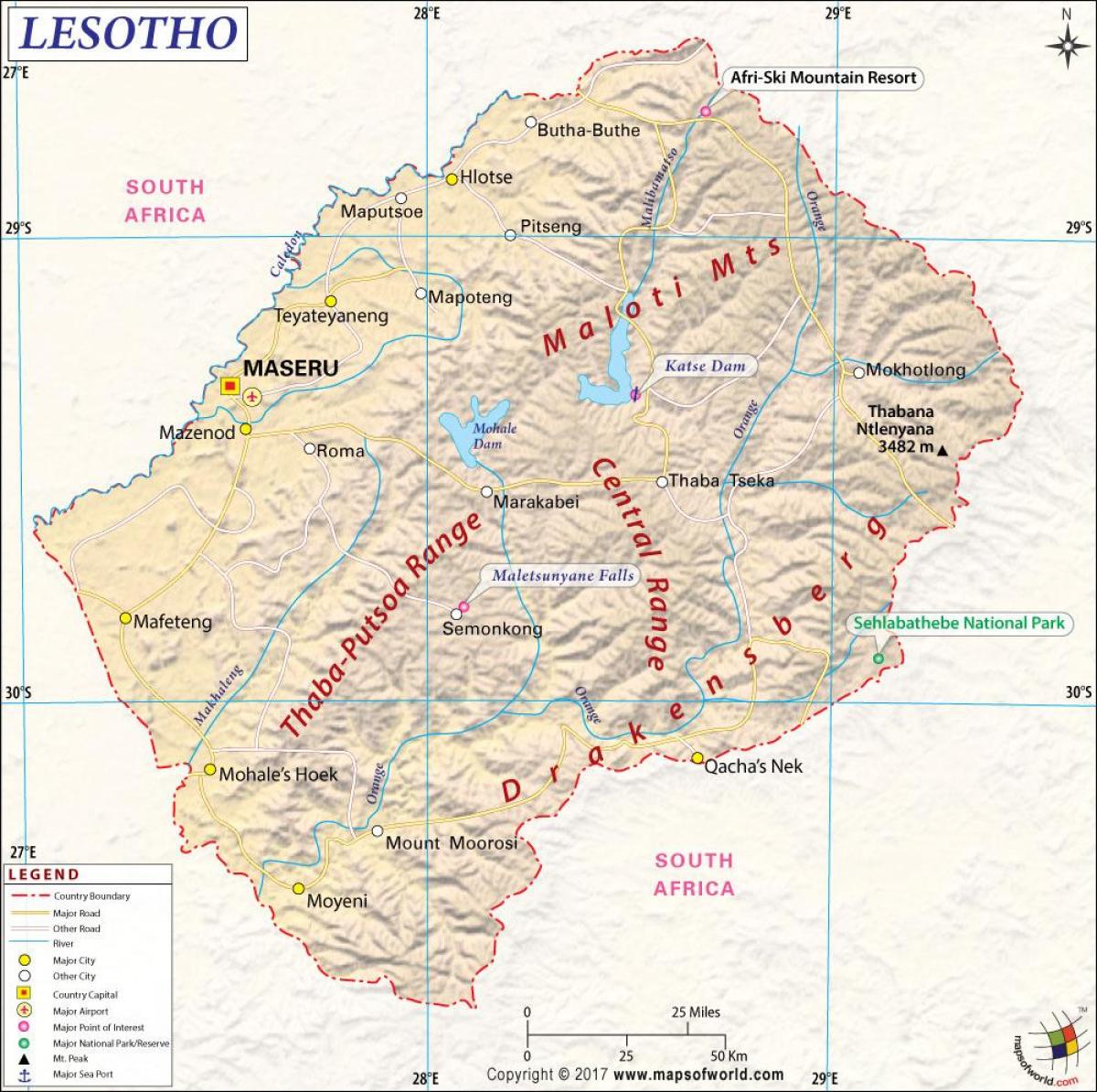 Лесото карте фотографии