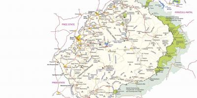 Карта Лесото пограничных постов